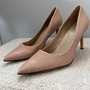 Naturalizer Anna Nude Leather Pointed Toe Pumps Minimalist Old Money Heels 9.5M